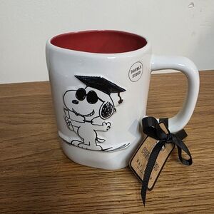 Rae Dunn Snoopy Graduate mug